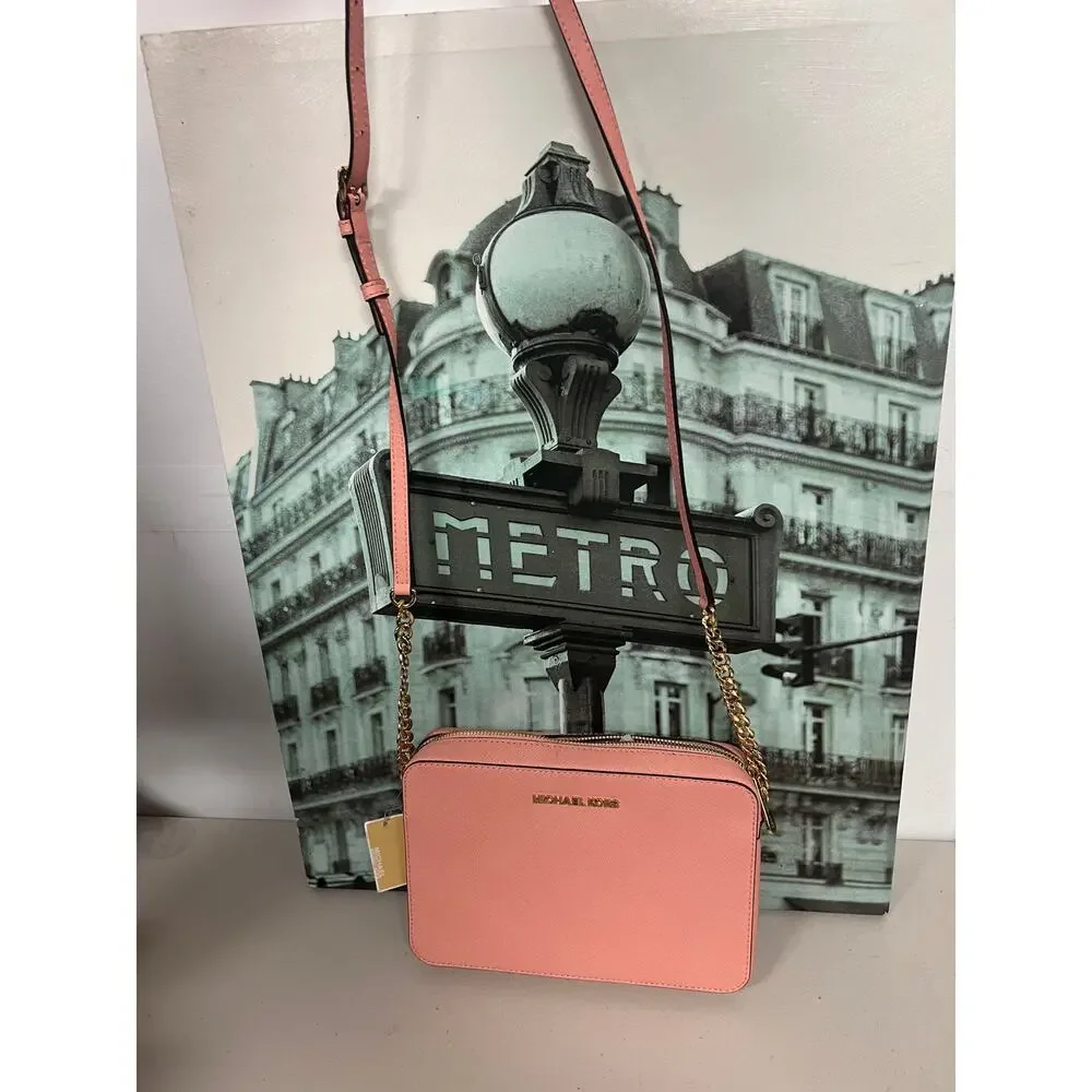 Michael Kors 35T8GTTC9L Jet Set Large Saffiano Leather Camera Crossbody Bag